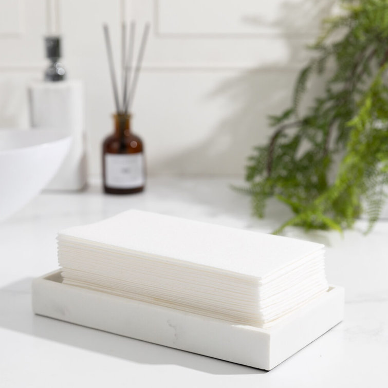 Ecoquality White Cloth Like Disposable Bathroom Hand Towels Dinner Paper Napkins 60 Guests